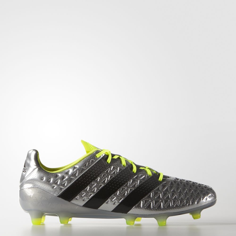 Adidas Ace 16.1 Firm Ground - ποδοσφαιρικα παπουτσια ανδρικα - Ασημι Μεταλλικός/Μαυρα/Κίτρινα,Μέγεθο